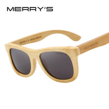 Load image into Gallery viewer, MERRY'S DESIGN Bamboo Sunglasses Men/Women Retro Polarized Sun Glasses HAND MADE 100% UV Protection S'5118
