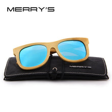Load image into Gallery viewer, MERRY'S DESIGN Bamboo Sunglasses Men/Women Retro Polarized Sun Glasses HAND MADE 100% UV Protection S'5118