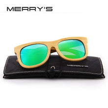 Load image into Gallery viewer, MERRY'S DESIGN Bamboo Sunglasses Men/Women Retro Polarized Sun Glasses HAND MADE 100% UV Protection S'5118