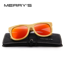Load image into Gallery viewer, MERRY'S DESIGN Bamboo Sunglasses Men/Women Retro Polarized Sun Glasses HAND MADE 100% UV Protection S'5118