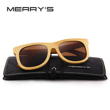 Load image into Gallery viewer, MERRY'S DESIGN Bamboo Sunglasses Men/Women Retro Polarized Sun Glasses HAND MADE 100% UV Protection S'5118
