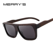 Load image into Gallery viewer, MERRY'S DESIGN Men Wooden Sunglasses Square Polarized Sun Glasses HAND MADE 100% UV Protection S'5066