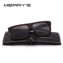 Load image into Gallery viewer, MERRY'S DESIGN Men Wooden Sunglasses Square Polarized Sun Glasses HAND MADE 100% UV Protection S'5066