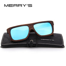 Load image into Gallery viewer, MERRY'S DESIGN Men Wooden Sunglasses Square Polarized Sun Glasses HAND MADE 100% UV Protection S'5066
