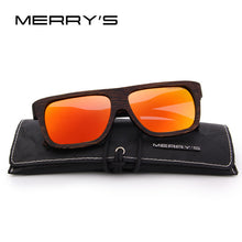 Load image into Gallery viewer, MERRY'S DESIGN Men Wooden Sunglasses Square Polarized Sun Glasses HAND MADE 100% UV Protection S'5066
