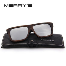 Load image into Gallery viewer, MERRY'S DESIGN Men Wooden Sunglasses Square Polarized Sun Glasses HAND MADE 100% UV Protection S'5066